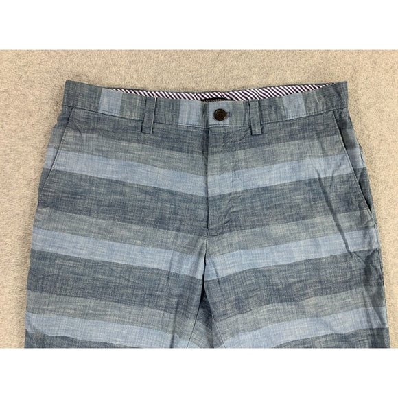 Banana Republic 100% Cotton Flat Front Shorts (Men's 32) Blue - Picture 2 of 12